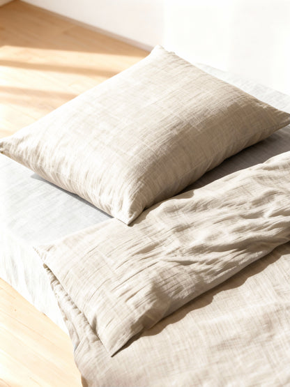 Musselin Bettwäsche | Kaeppel | Uni in Mintgrün Hellgrau, Weiß, Creme oder Dunkelgrau