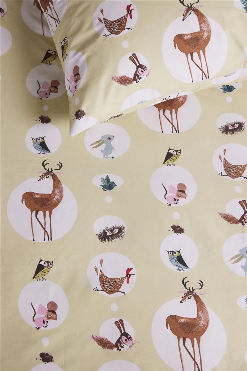 Detaildarstellung der Illustration auf der beddinghouse Bettwaesche Modell Forest Friends