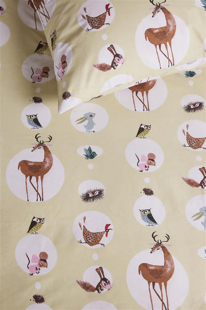 Detaildarstellung der Illustration auf der beddinghouse Bettwaesche Modell Forest Friends