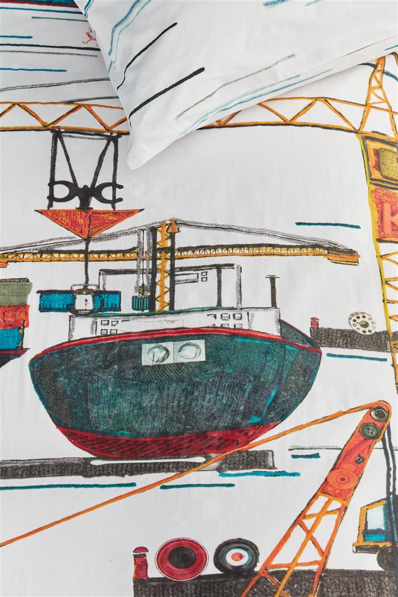 Detaildarstellung der Illustration auf der beddinghouse Bettwaesche Modell Hafen