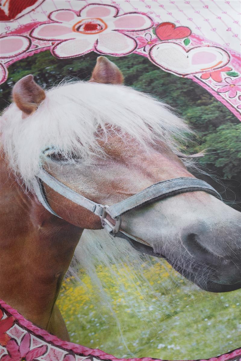 Detaildarstellung der Illustration auf der beddinghouse Bettwaesche Modell Horse Hearts