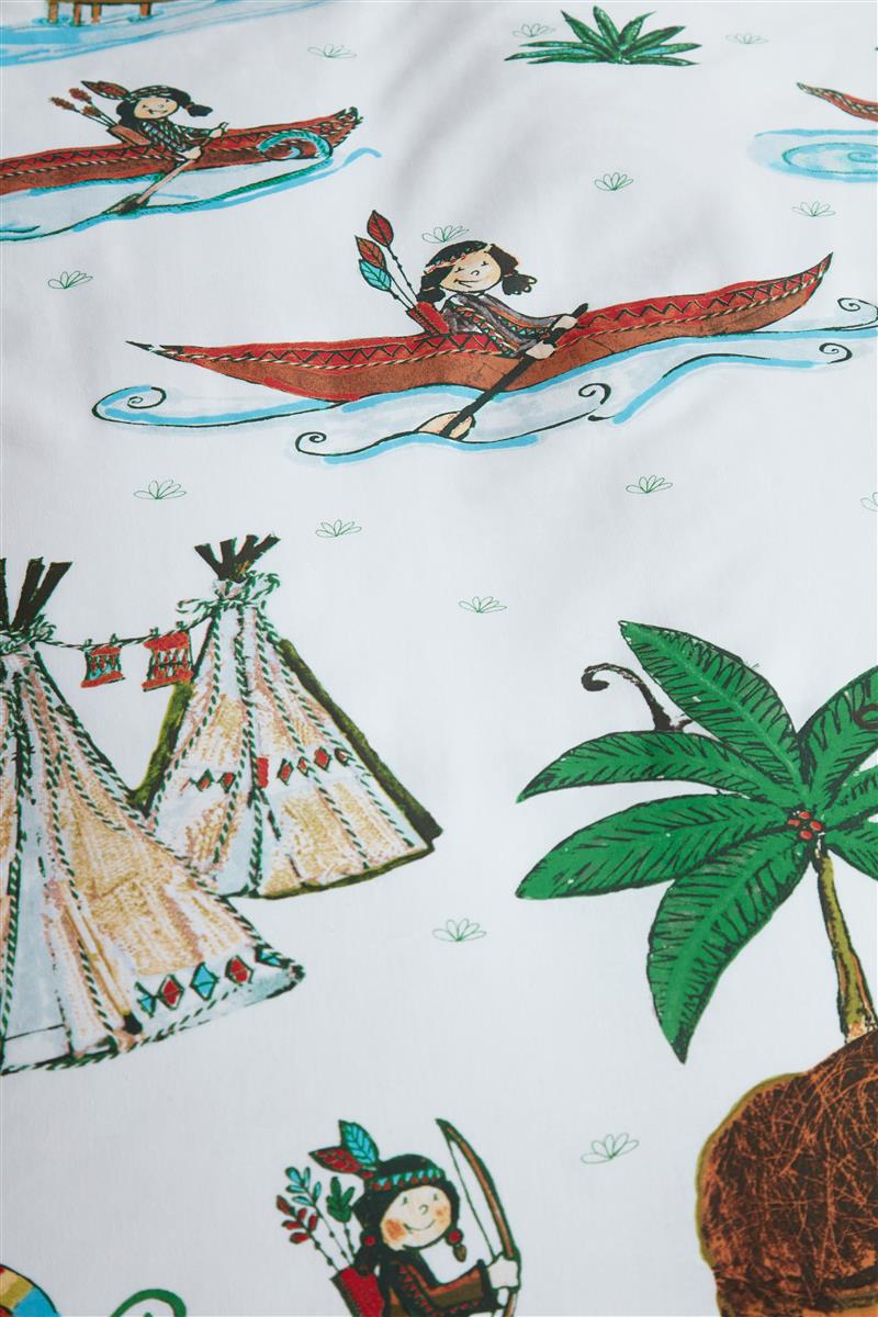 Detaildarstellung der Illustration auf der beddingho use Bettwaesche Modell Indigenous Dreams.