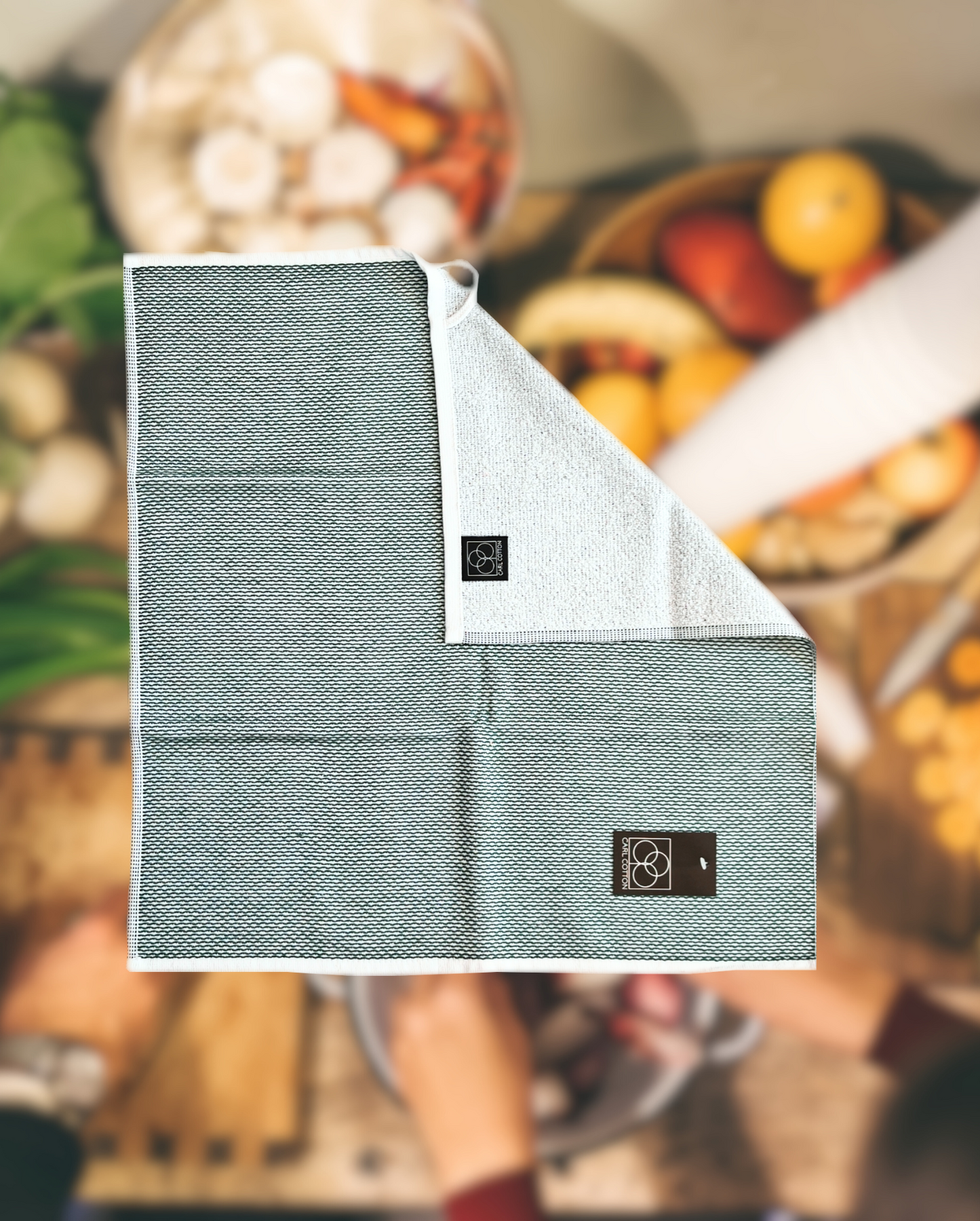 Kitchen terry towel CARL COTTON Waves 50x50cm 100% cotton