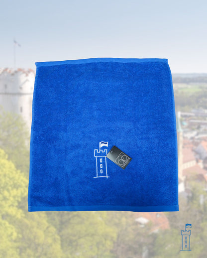 Towel CARL COTTON Waffle Piqué Electric Blue