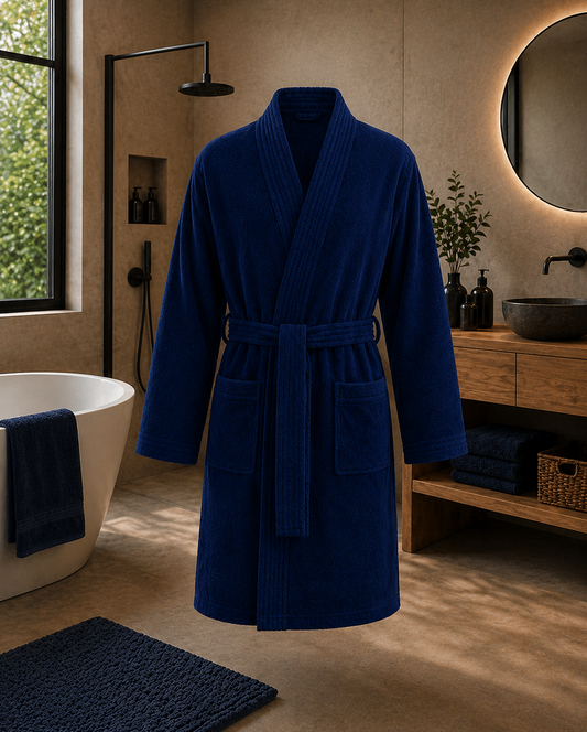 Kimono | kurzer Bademantel ohne Kapuze | LIST | Marino | Herren | 100% Baumwolle