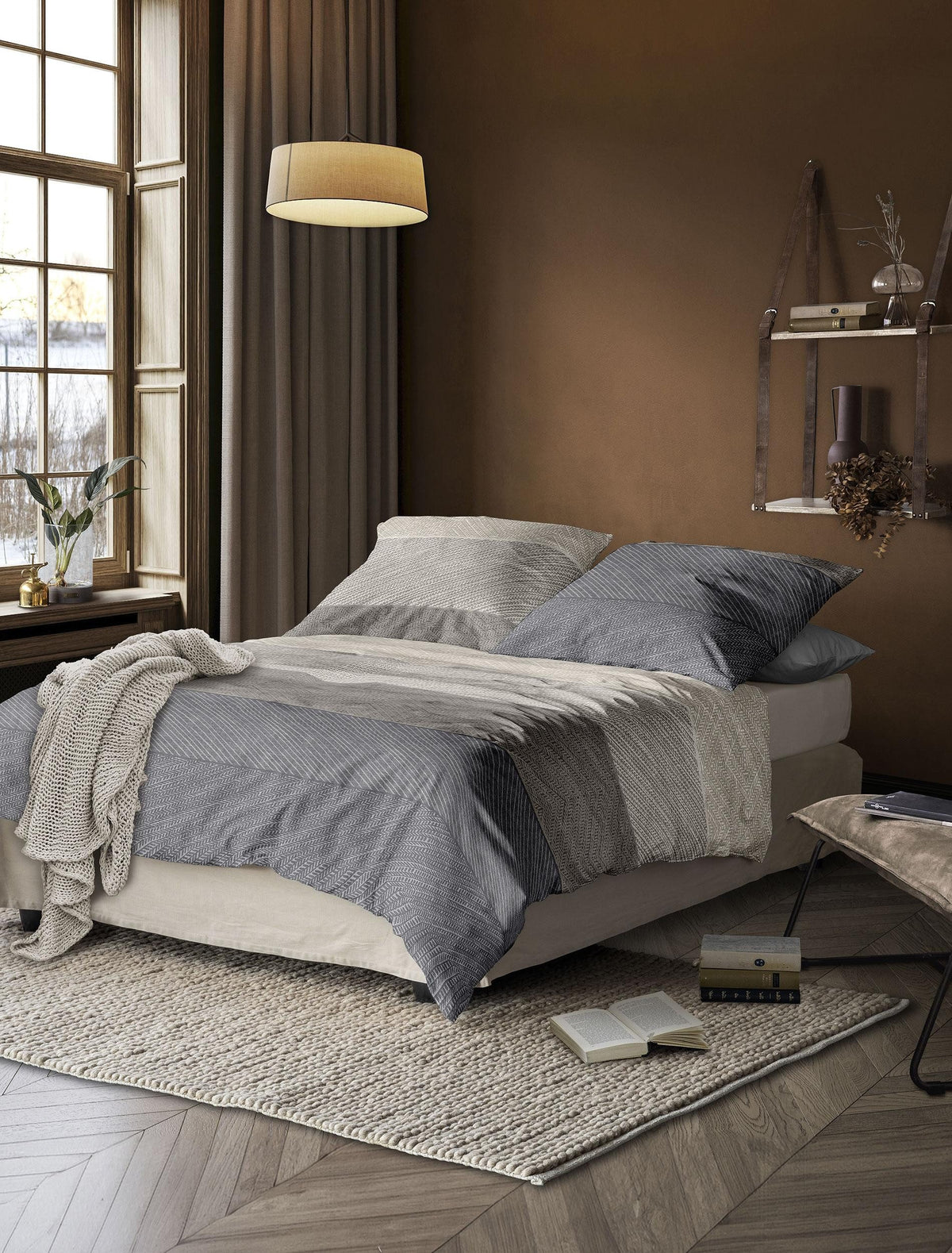 Fine flannel bed linen Irisette Koala 8531-11 grey