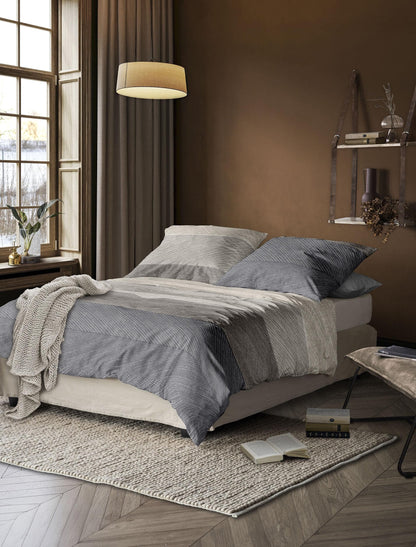 Fine flannel bed linen Irisette Koala 8531-11 grey