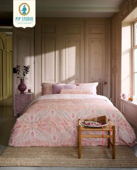 Percale bed linen PIP STUDIO Il Paradiso Light White