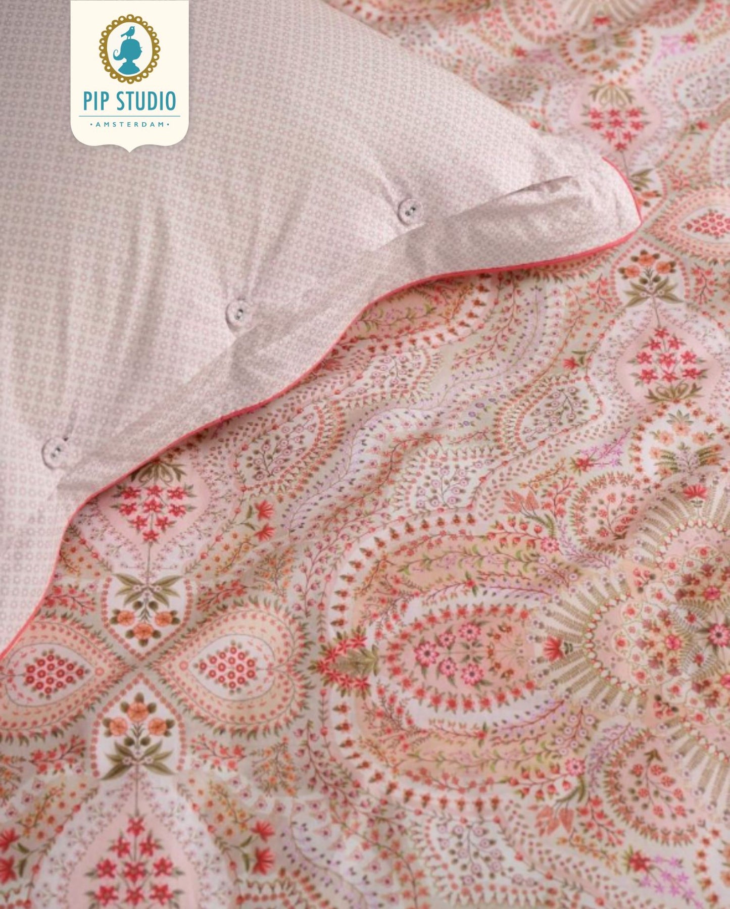 Percale bed linen PIP STUDIO Il Paradiso Light White