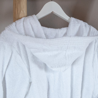 Bademantel mit Kapuze | NATURAWALK | Weiß | Bio-Baumwolle | unisex, lang