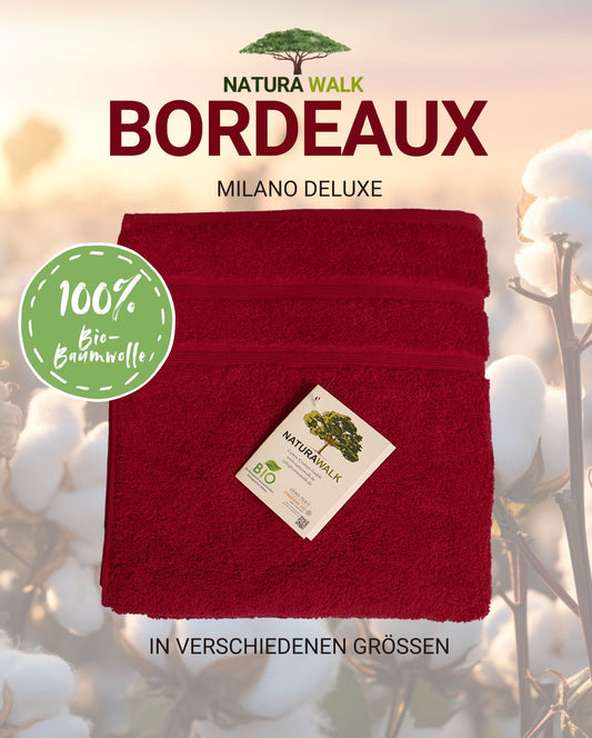 Handtuch | NATURAWALK | Milano Deluxe | Bordeaux | Bio-Baumwolle