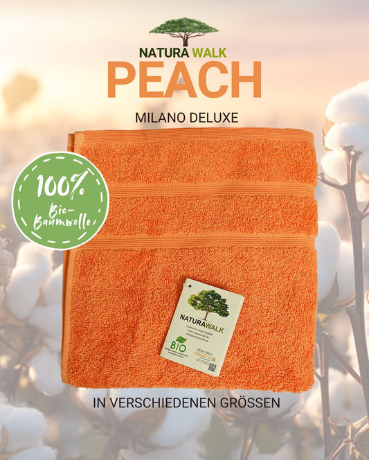 Handtuch | NATURAWALK | Milano Deluxe | Peach/Orange | Bio-Baumwolle