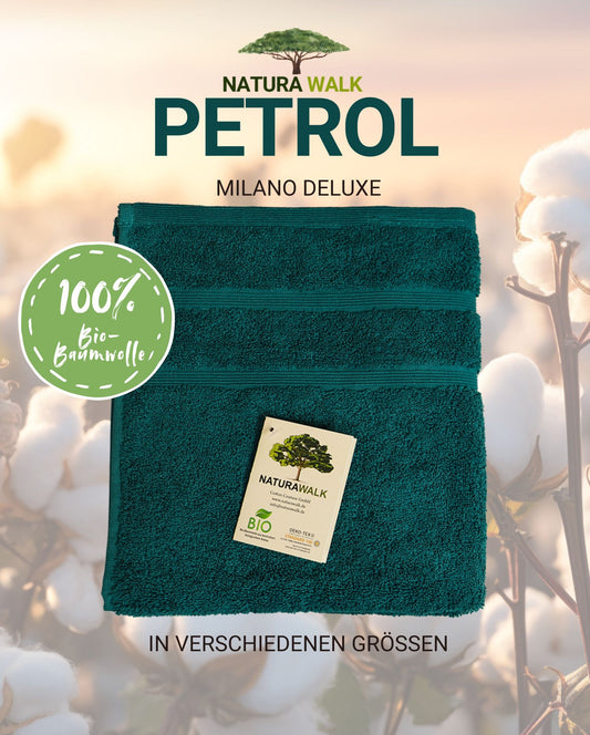 Handtuch | NATURAWALK | Milano Deluxe | Petrol | Bio-Baumwolle