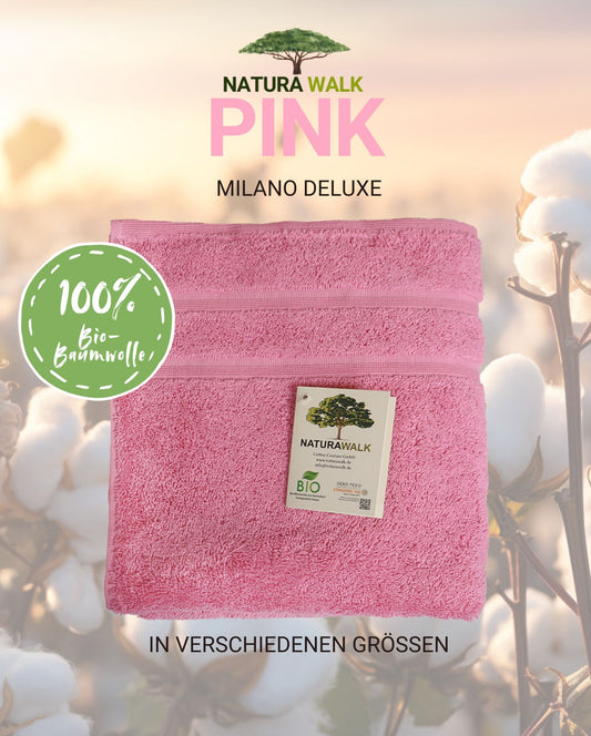 Handtuch | NATURAWALK | Milano Deluxe | Pink | Bio-Baumwolle