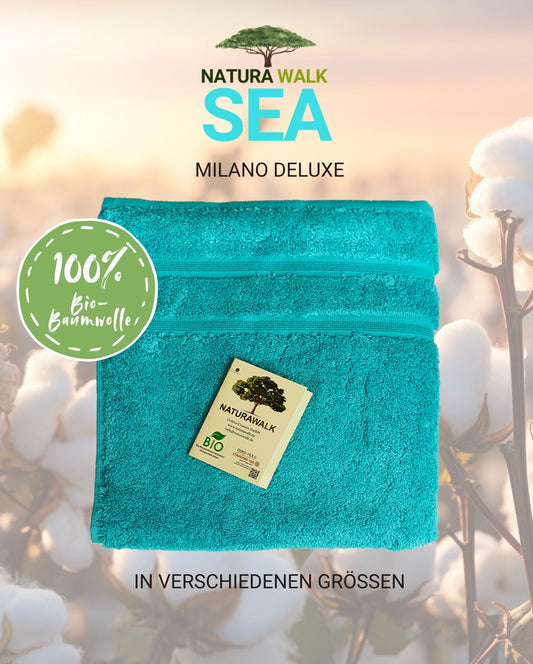 Handtuch | NATURAWALK | Milano Deluxe Sea | Bio-Baumwolle