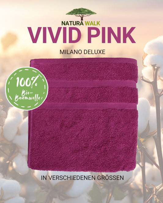 Handtuch | NATURAWALK | Milano Deluxe | Vivid Pink | Bio-Baumwolle