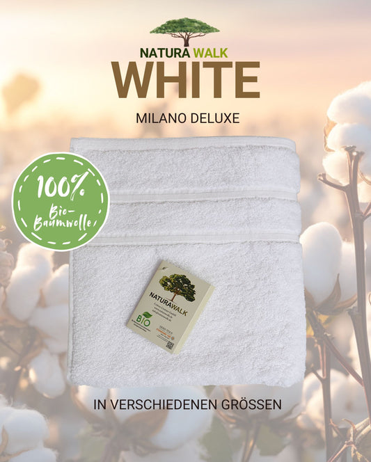 Handtuch | NATURAWALK | Milano Deluxe | Weiß | Bio-Baumwolle