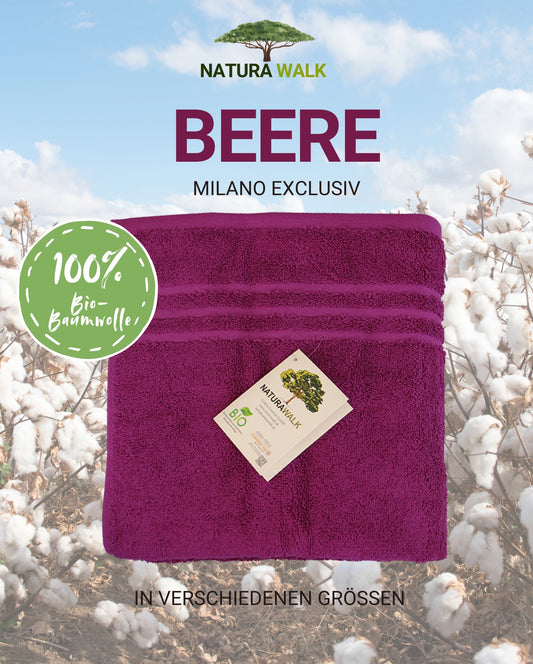 Handtuch | NATURAWALK | Milano Exclusiv Beere | Bio-Baumwolle