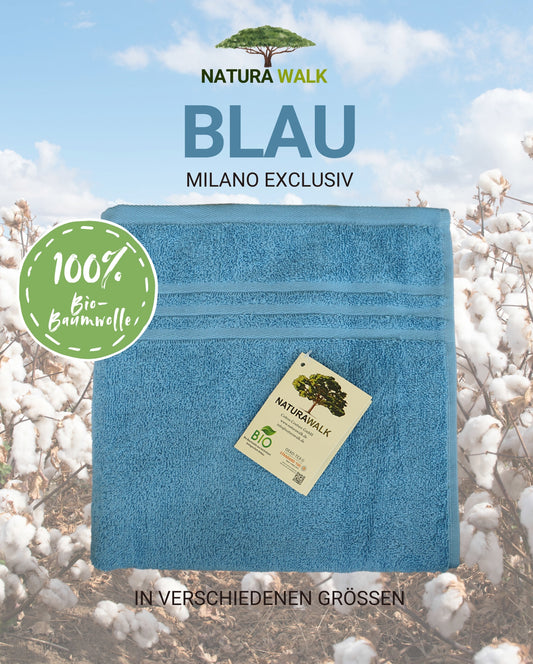 Towel Organic Cotton NATURAWALK Milano Exclusiv Blue