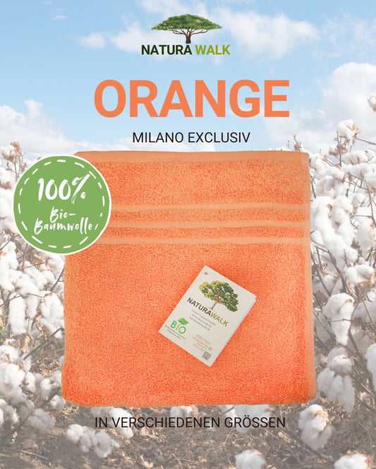 Towel Organic Cotton NATURAWALK Milano Exclusiv Orange