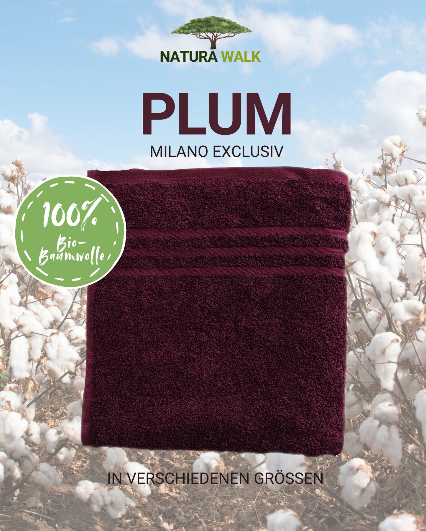 Towel Organic Cotton NATURAWALK Milano Exclusiv Anthracite