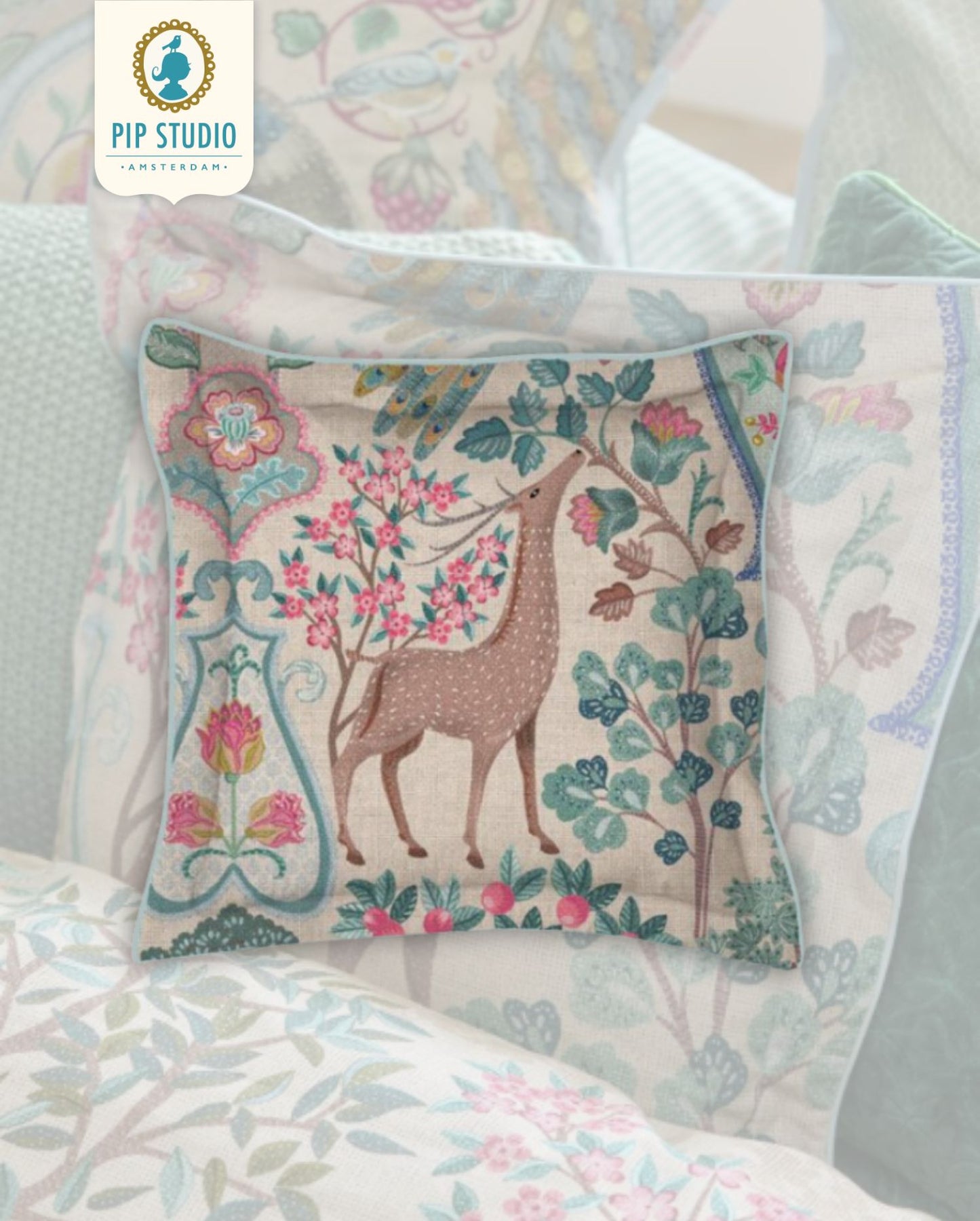 Dekokissen | PIP STUDIO | Pavoni | Off White | 45x45cm