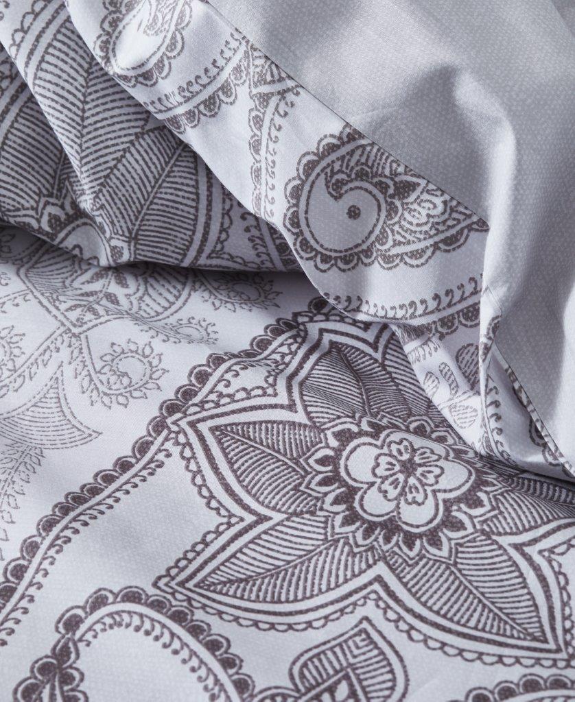 Detaildarstellung der Essenza Perkal Bettwaesche Modell Dolley Grey.
