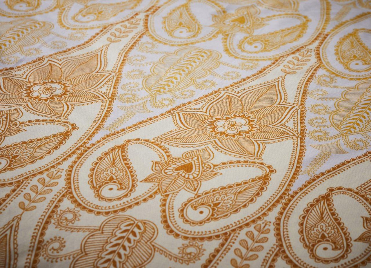 Detaildarstellung der Essenza Perkal Bettwaesche Modell Dolley Vanilla.