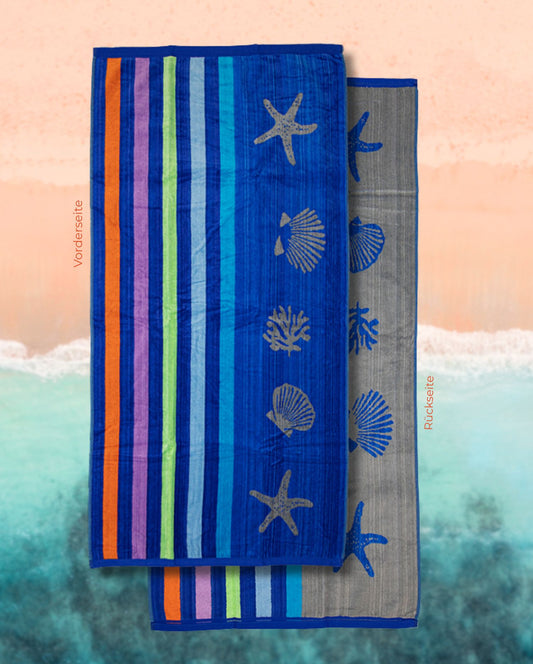 Beach towel starfish, 90x165, 100% cotton