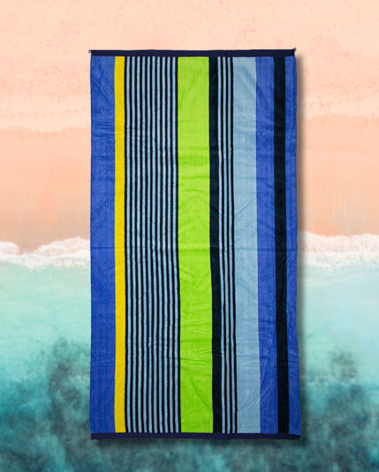Beach towel Blue Stripes, 90x165, 100% cotton