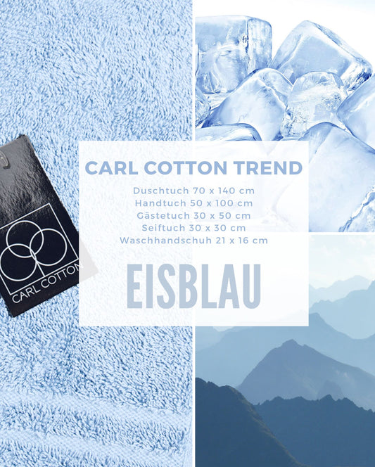Handtuch CARL COTTON "Trend" Eisblau