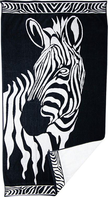 Beach towel Zebra, 100x180, 100% cotton