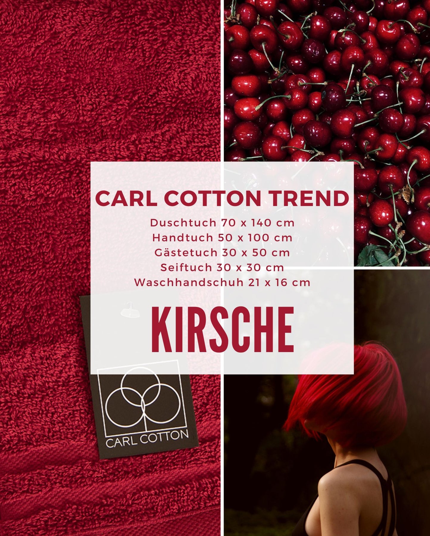 Handtuch | CARL COTTON | Trend Kirsche