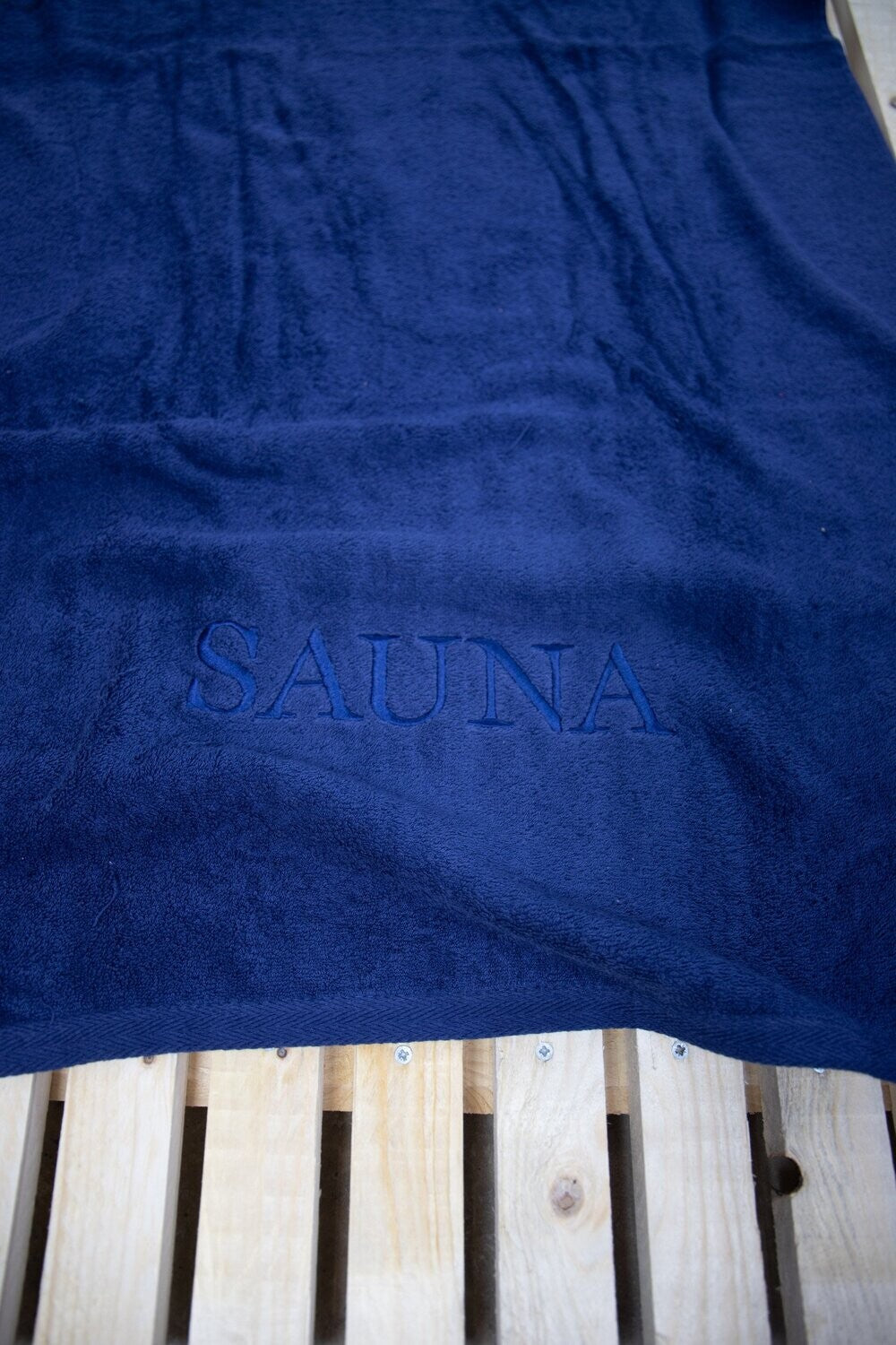 Saunatuch p.k. BW 500, 70x200cm 100% Baumwolle - Marine