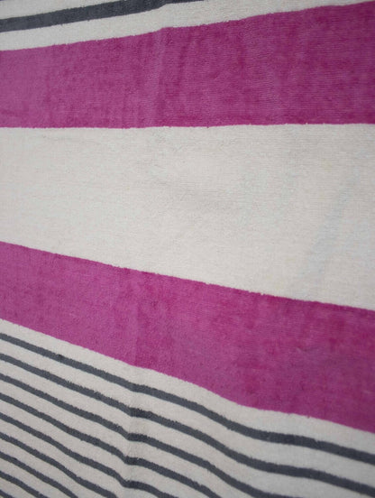 Strandtuch en Vogue, Pink Grau, 90x165cm, 100% Baumwolle