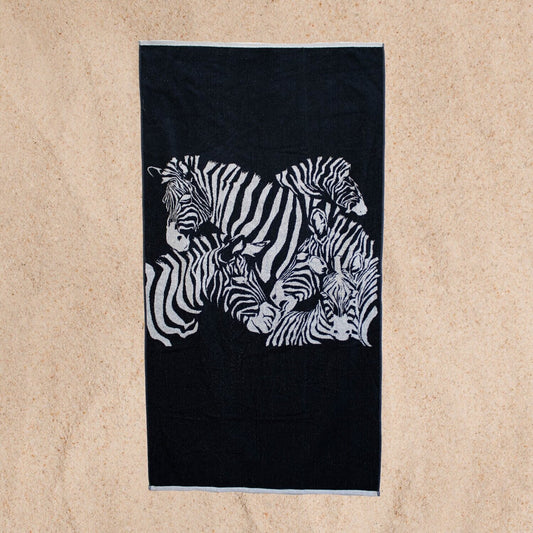 Beach towel Zebras, 90x165, 100% cotton
