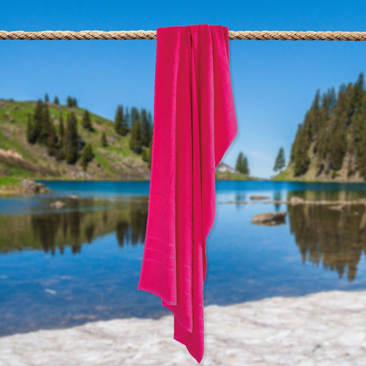 Strandtuch | Velours Pink | 100x200cm