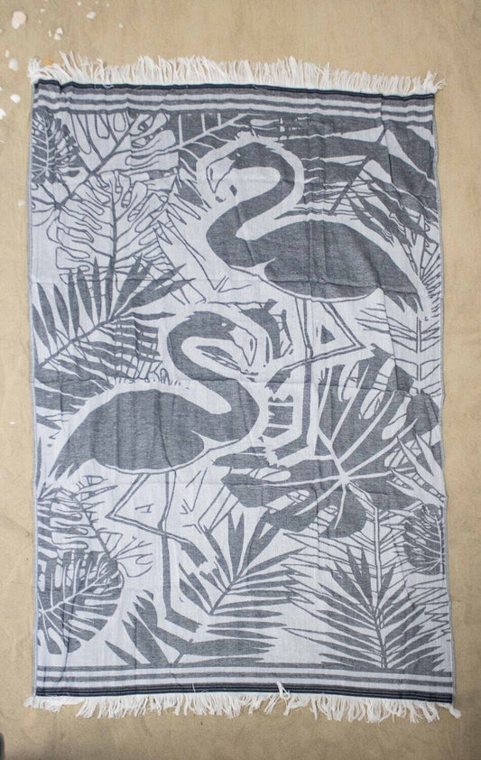 Hamamtuch | Flamingo grau | 90x170cm