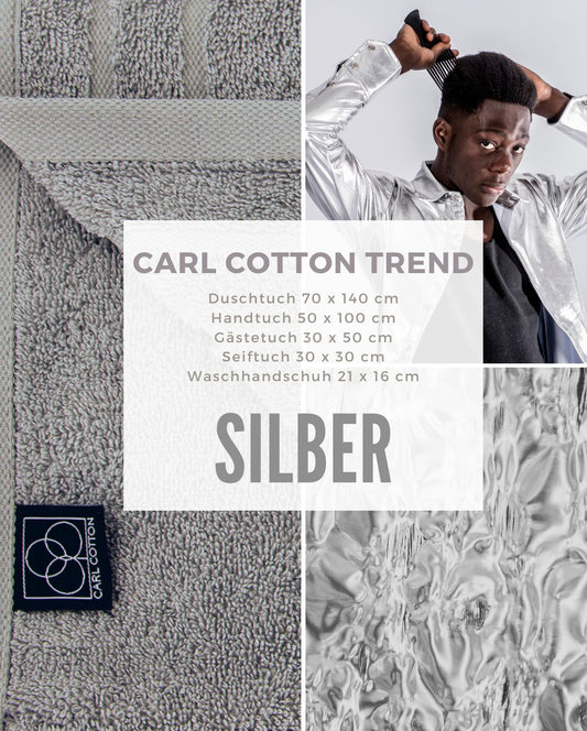 Handtuch CARL COTTON "Trend" Silber