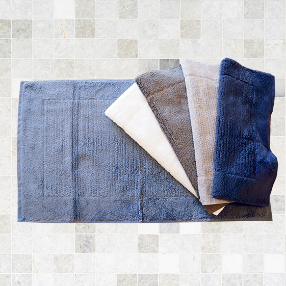 Bath mat pk in 5 colors 48x85cm 100% cotton