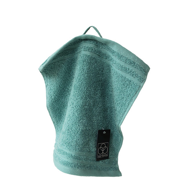 Ein Seiftuch von CARL COTTON aus 100 Prozent Baumwolle in der Groesse 30x30cm. Farbe Mint. Modell Trend Agave.