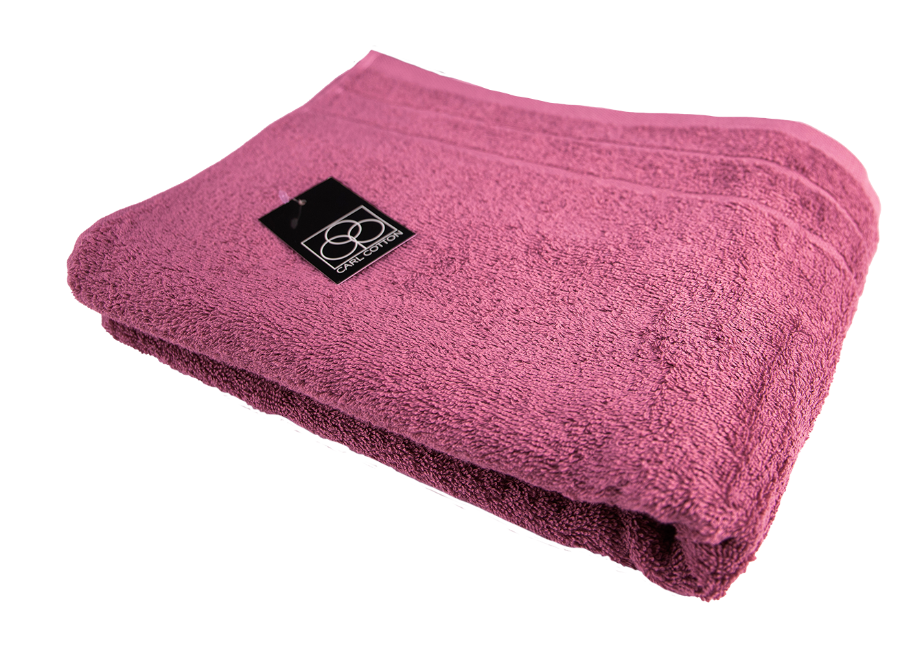 Ein Duschtuch von CARL COTTON aus 100 Prozent Baumwolle in der Groesse 70x140cm. Farbe Pink. Modell Trend Fuchsia.