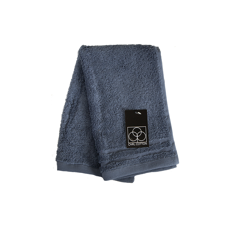Ein Gaestetuch von CARL COTTON aus 100 Prozent Baumwolle in der Groesse 30x50cm. Farbe Blau. Modell Trend Jeans.