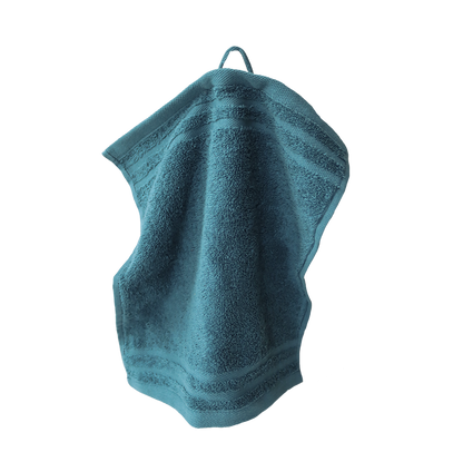 Ein Seiftuch von CARL COTTON aus 100 Prozent Baumwolle in der Groesse 30x30cm. Farbe Petrol. Modell Trend Petrol.