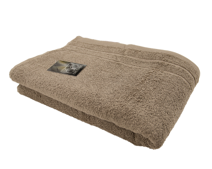 Ein Duschtuch von CARL COTTON aus 100 Prozent Baumwolle in der Groesse 70x140cm. Farbe Taupe. Modell Trend Taupe.