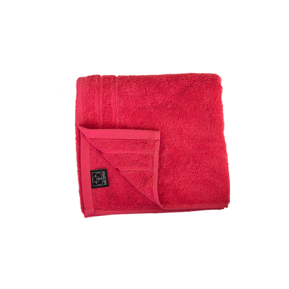 Ein Handtuch von CARL COTTON aus 100 Prozent Baumwolle in der Groesse 50x100cm. Farbe Rot. Modell Trend Viva Magenta.