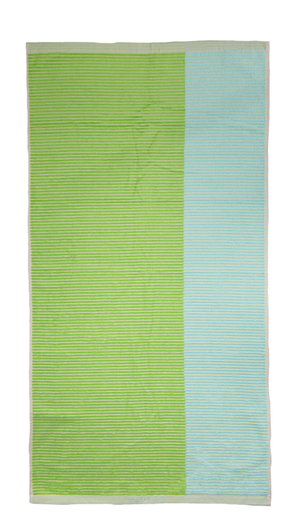 Ein Duschtuch von ESPRIT aus 100 Prozent Baumwolle in der Groesse 70x140cm. Farbe Gruen. Modell Bloki Lime.