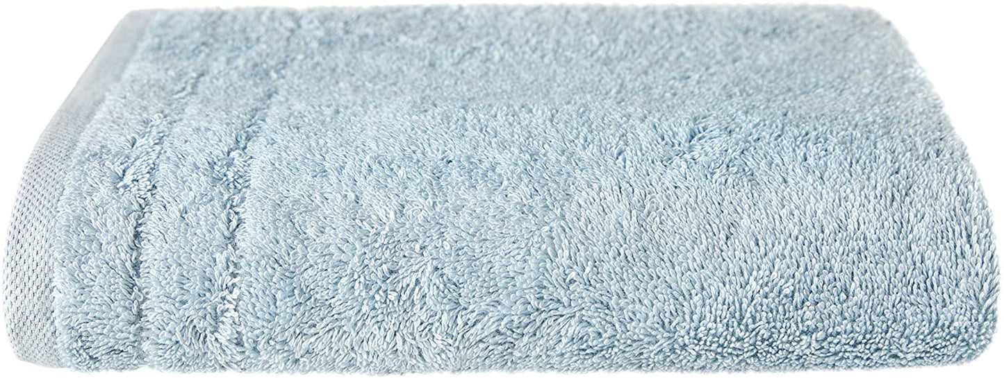 Duschtuch in der Groesse 70x140cm von VEGANHOME aus 100 Prozent Bio-Baumwolle. Farbe Blau.