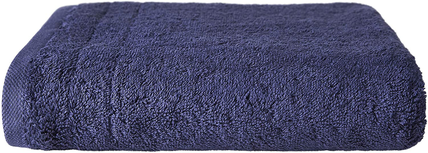 Duschtuch in der Groesse 70x140cm von VEGANHOME aus 100 Prozent Bio-Baumwolle. Farbe Blau.