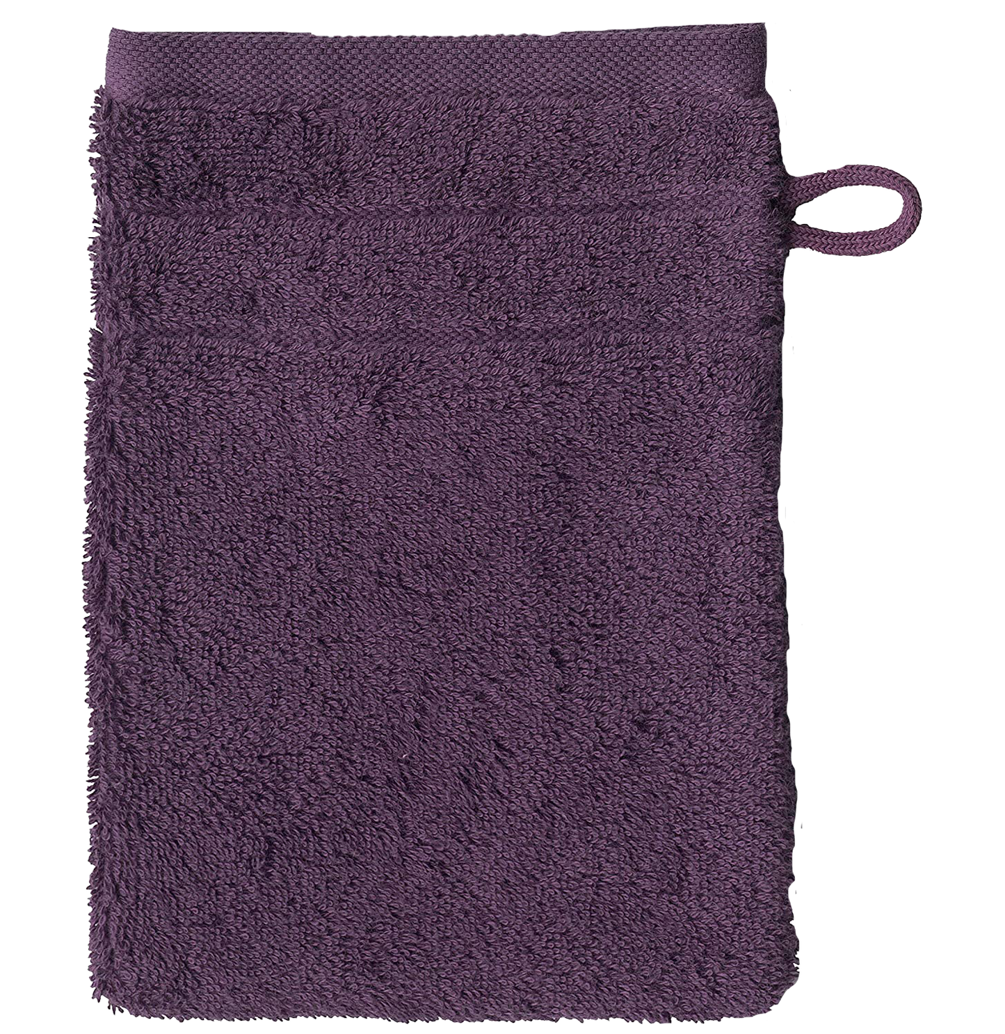 Ein Waschhandschuh von VEGANHOME in der Groesse 16x21cm aus 100 Prozent Bio-Baumwolle. Farbe Anthrazit.